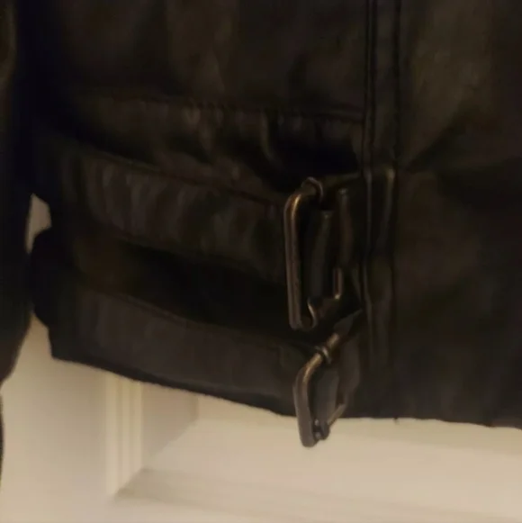 Vintage Womens Rocawear Faux Leather Jacket Coat Black Size L Early 2000’s - Picture 13 of 14